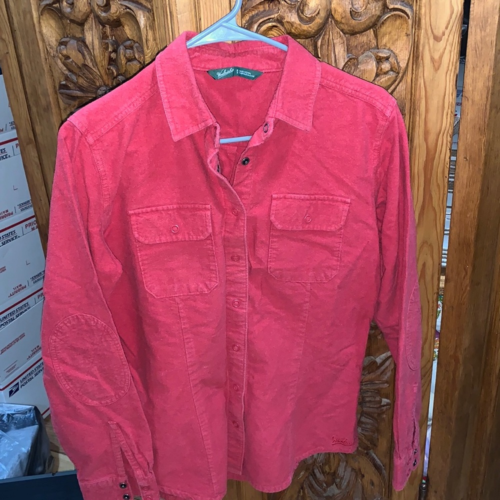 EUC Woolrich medium red chamois cotton shirt